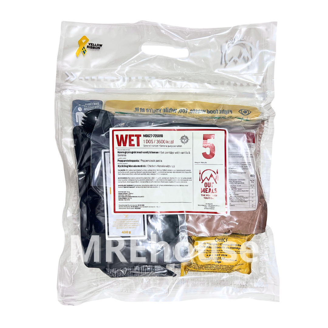Swedish Armed Forces 24 Hour Combat Ration Pack 3600kcal