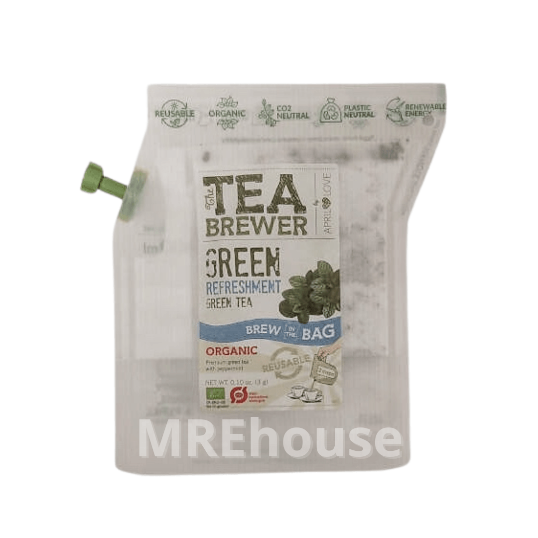 Green tea with mint in reusable infusers - MREhouse